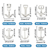 6Pcs 6 Styles 304 Stainless Steel Anchor Hook Clasps STAS-UN0050-80-4