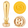 Golden Plated Brass Stamps DIY-WH0349-161D-1