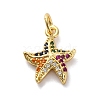 Brass Micro Pave Cubic Zirconia Pendants KK-S510-47G-04-1