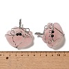 Natural Rose Quartz Copper Wire Wrapped Pendants G-K338-06P-05-3