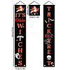 Halloween Hanging Sign for Home Office Front Door Porch Welcome Halloween Decorations HJEW-WH0023-008-2