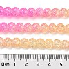 Spray Painted Crackle Glass Beads Strands DGLA-C002-8mm-01-5