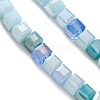 Gradient Color Electroplate Glass Bead Strands X1-GLAA-E042-05A-3