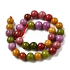 Dyed Natural Malaysia Jade Beads Strands G-G021-02A-17-2