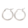 Rhodium Plated 925 Sterling Silver Hoop Earrings JE835A-02-1