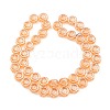 Pearl Luster Plated Electroplate Glass Transparent Beads Strands EGLA-G037-10A-PL01-2