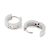 304 Stainless Steel & Natural Shell Huggie Hoop Earrings for Women EJEW-C096-24P-2