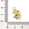 Brass Micro Pave Clear Cubic Zirconia Pendants KK-Q040-03F-G-3