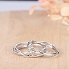 Anti-Tarnish Thorn & Rose 925 Sterling Silver Couple Rings JR946A-3