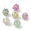 Sparkling Acrylic Encrusted Round Beads CLAY-NH0003-03S-1