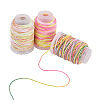 3 Rolls 3 Colors Segment Dyed Macrame Cotton Cord OCOR-TA0004-20B-2