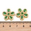 Brass Micro Pave Cubic Zirconia Pendants CU-CBA3D67-06G-01-3