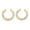 Rack Plating Brass Cuff Earrings with Rhinestone EJEW-D061-14G-1