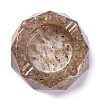 Resin with Natural Rutilated Quartz Chip Stones Ashtray DJEW-F015-07E-1