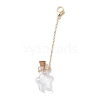 Empty Glass Wishing Bottle Pendant Decorations HJEW-JM02662-01-2