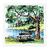 PVC Sakura Stamp DIY-WH0486-016-1