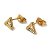 304 Stainless Steel Crystal Rhinestone Stud Earrings for Women EJEW-C094-01H-G-1