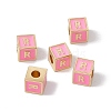 Rack Plating Brass Enamel Beads KK-B060-04G-05R-3