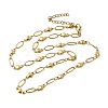 304 Stainless Steel Heart Link Chain Necklaces for Women NJEW-A046-02B-G-4