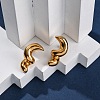 304 Stainless Steel Twist Stud Earrings EJEW-P299-02G-3