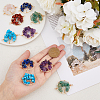 HOBBIESAY 12Pcs 6 Styles Natural & Synthetic Mixed Gemstone Chip Tree of Life Connector Charms FIND-HY0002-71-3