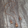 Teardrop Alloy Glass Pendant Necklaces & Dangle Earrings Sets FS-WGA3296-01-5