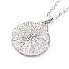 Retro Alloy Tree of Life Pendant Necklace for Men Women NJEW-B085-03-3