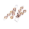 Acrylic Curb Chain Tassel Dangle Stud Earrings for Women EJEW-JE04767-01-5