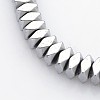 Electroplate Non-magnetic Synthetic Hematite Beads Strands G-J224B-08-1