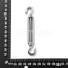 304 Stainless Steel Turnbuckle with Adjustment Hook Eyelet Screw STAS-B082-03P-3