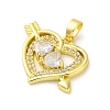 Brass Pendants with Cubic Zirconia KK-D536-08G-2