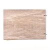 Wooden Wedding Guestbooks Notepad AJEW-M206-20-2
