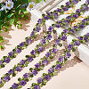 3D Flower Embroidery Polyester Lace Trim SRIB-WH0011-141A-4