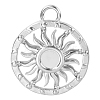 Tarnish Resistant Stainless Steel Pendant Cabochon Settings PW-WG6FFEA-01-1