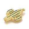 Brass Micro Pave Cubic Zirconia Pendants X-KK-M295-18G-01-2
