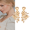 1 Pair Resin Wing Dangle Stud Earrings EJEW-LP0001-23A-1