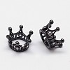 Crown Brass Micro Pave Grade AAA Cubic Zirconia European Bead ZIRC-O022-60B-NR-1