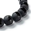 Frosted Glass Beads Stretch Bracelets BJEW-I296-05B-2