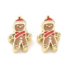 Christmas Brass Enamel Beads KK-I474-G24-1