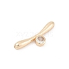 Brass Micro Pave Clear Cubic Zirconia Toggle Clasps Parts KK-U051-05G-2