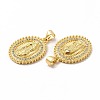 Rack Plating Brass Micro Pave Cubic Zirconia Charms KK-G456-11G-2