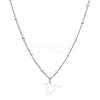 1Pc Brass Chain & 304 Stainless Steel Letter Pendant Necklaces NJEW-LP0001-35V-P-1