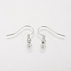 Brass Earring Hooks with Bead Charms X-KK-Q362-P-NF-2