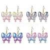 Sparkling Acrylic Butterfly Dangle Earrings for Women EJEW-JE05644-1