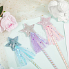 3Pcs 3 Colors Polyester Sequin Star Fairy Wand DIY-CP0011-94B-3