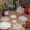 36Pcs Snowflake Plastic Pendant Decorations DIY-CP0013-33A-4