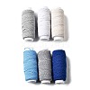 6Pcs 6 Colors Round Polyester Ultra-Thin Elastic Thread for Sewing Machines EW-K001-01D-0.5mm-1