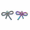 Rainbow Color Alloy Pendant Rhinestone Settings PALLOY-N163-116-NR-3