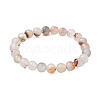 Round Natural Crazy Agate Beaded Stretch Bracelets for Women BJEW-JB11045-03-1