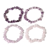 4Pcs Gemstone Beaded Stretch Bracelets Set BJEW-JB11182-4